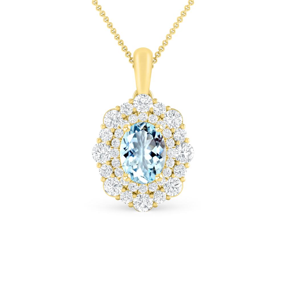 Yellow Gold - Aquamarine