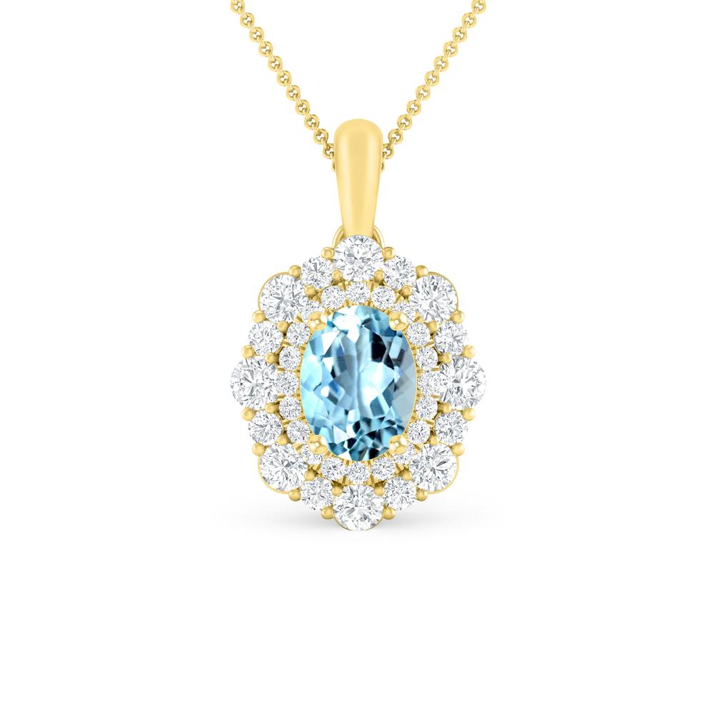 Yellow Gold - Aquamarine