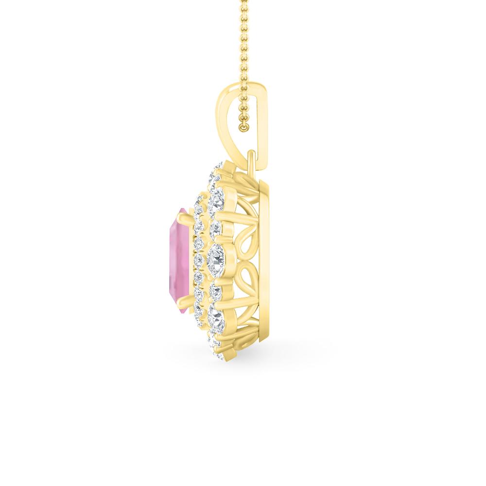 Yellow Gold - Pink Tourmaline