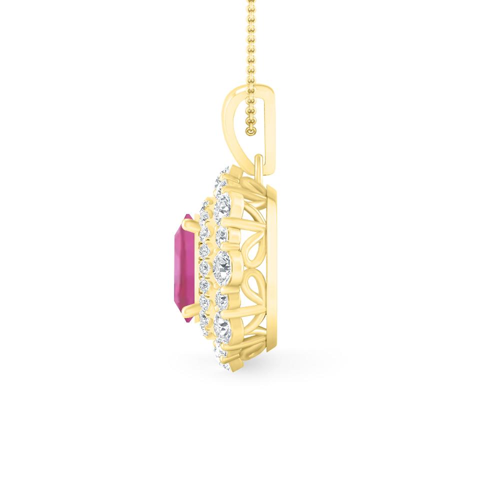 Yellow Gold - Pink Tourmaline