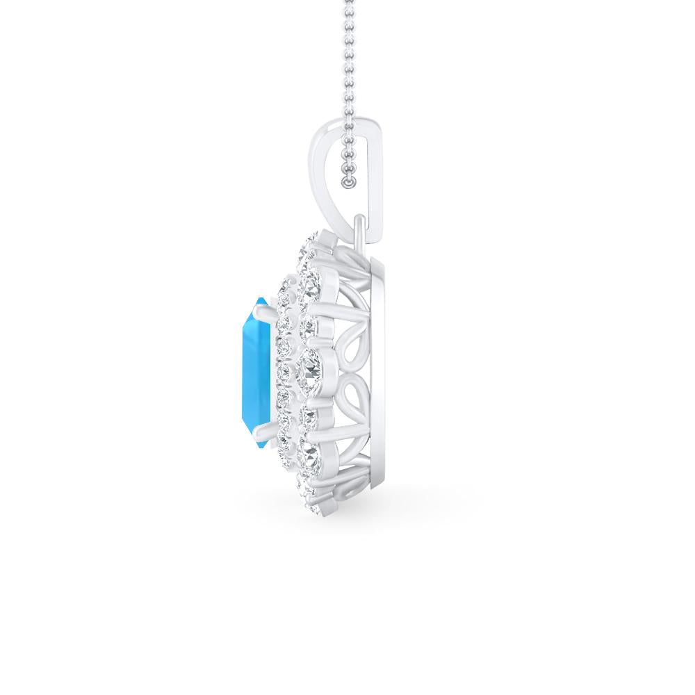 White Gold - Blue Topaz