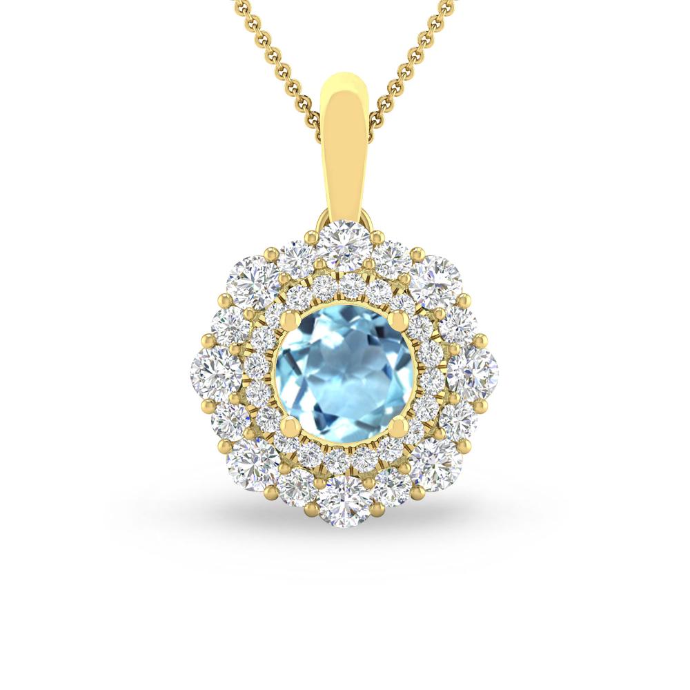 Yellow Gold - Aquamarine