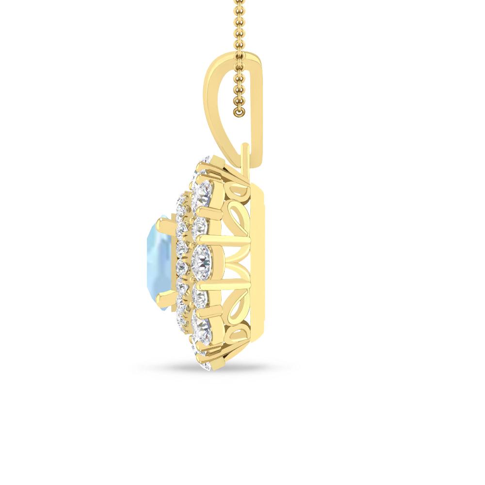 Yellow Gold - Aquamarine