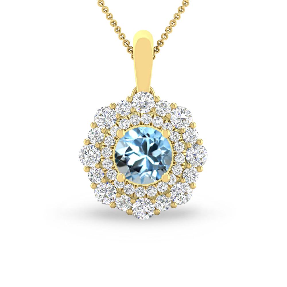 Yellow Gold - Aquamarine