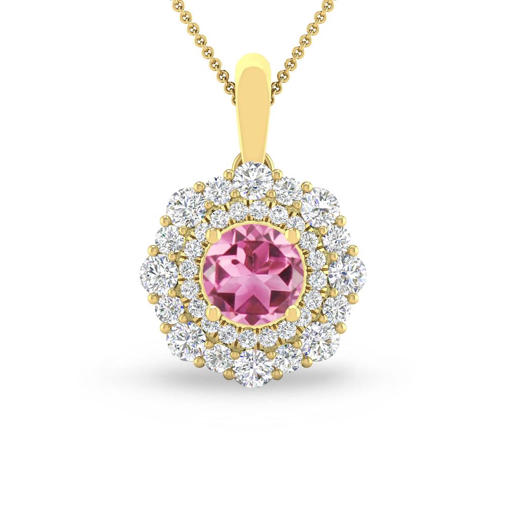 Yellow Gold - Pink Tourmaline