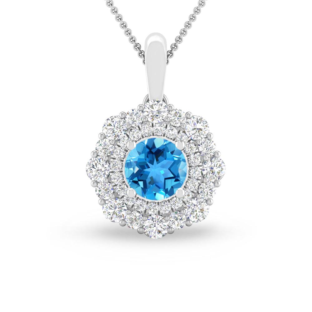 White Gold - Blue Topaz