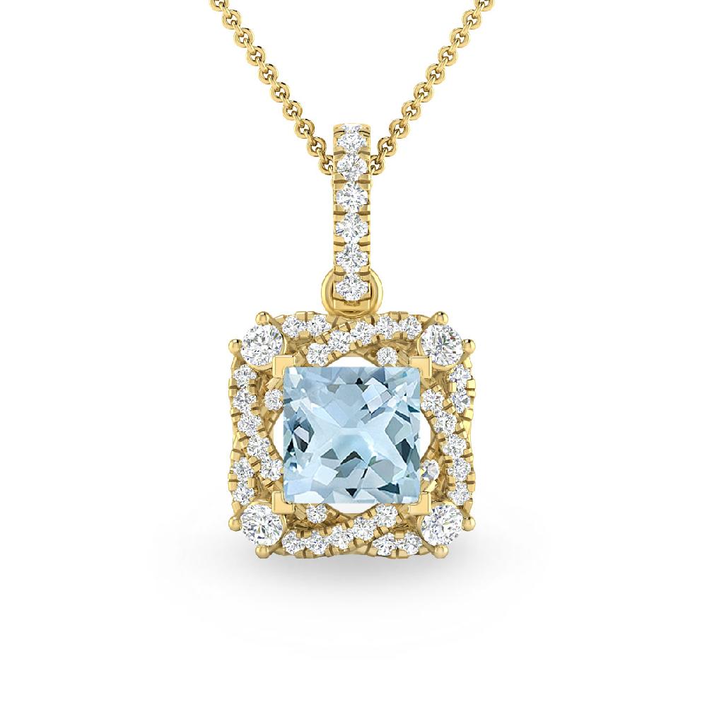 Yellow Gold - Aquamarine