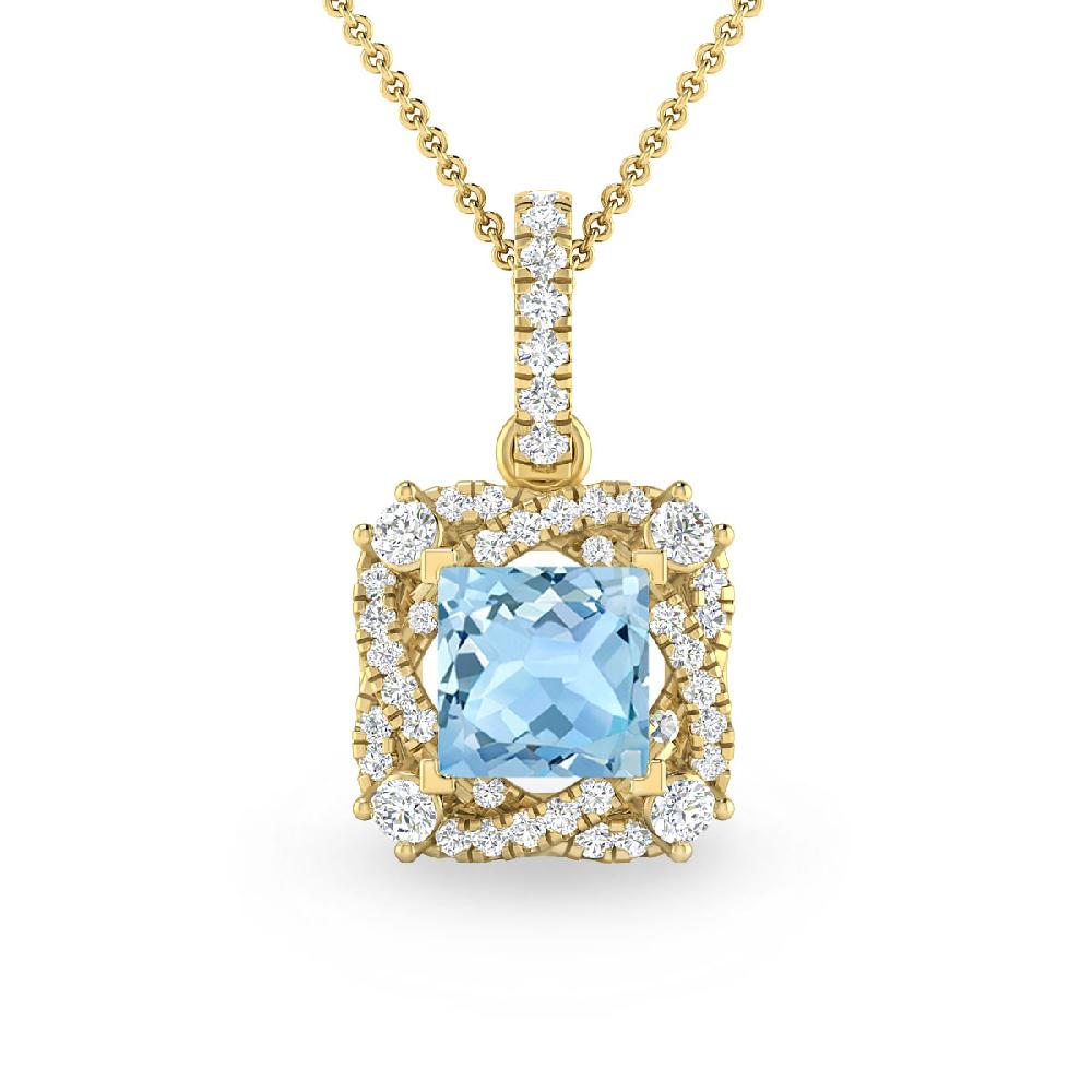 Yellow Gold - Aquamarine