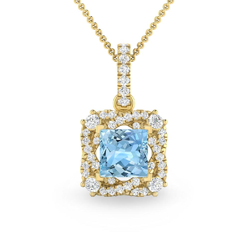 Yellow Gold - Aquamarine