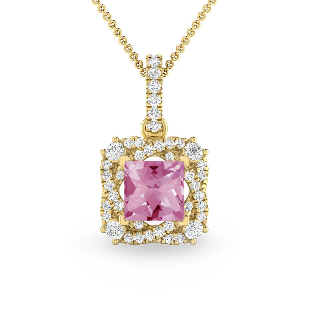 Yellow Gold - Pink Tourmaline