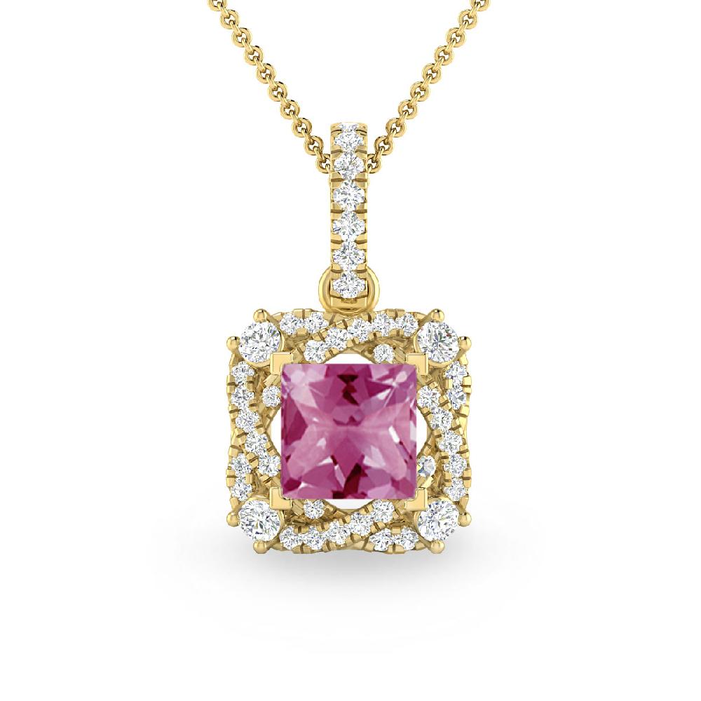 Yellow Gold - Pink Tourmaline