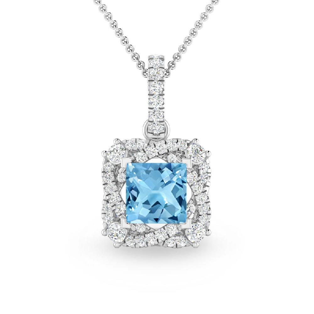 White Gold - Blue Topaz