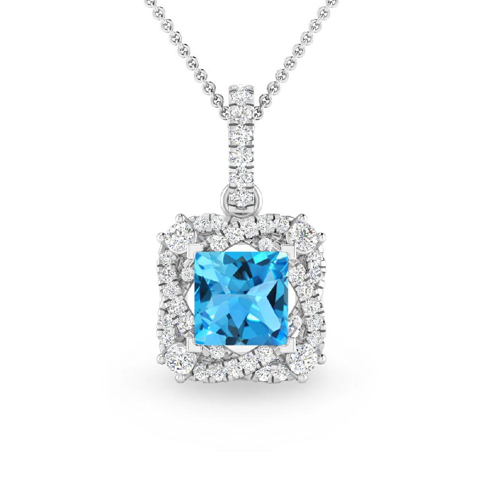 White Gold - Blue Topaz