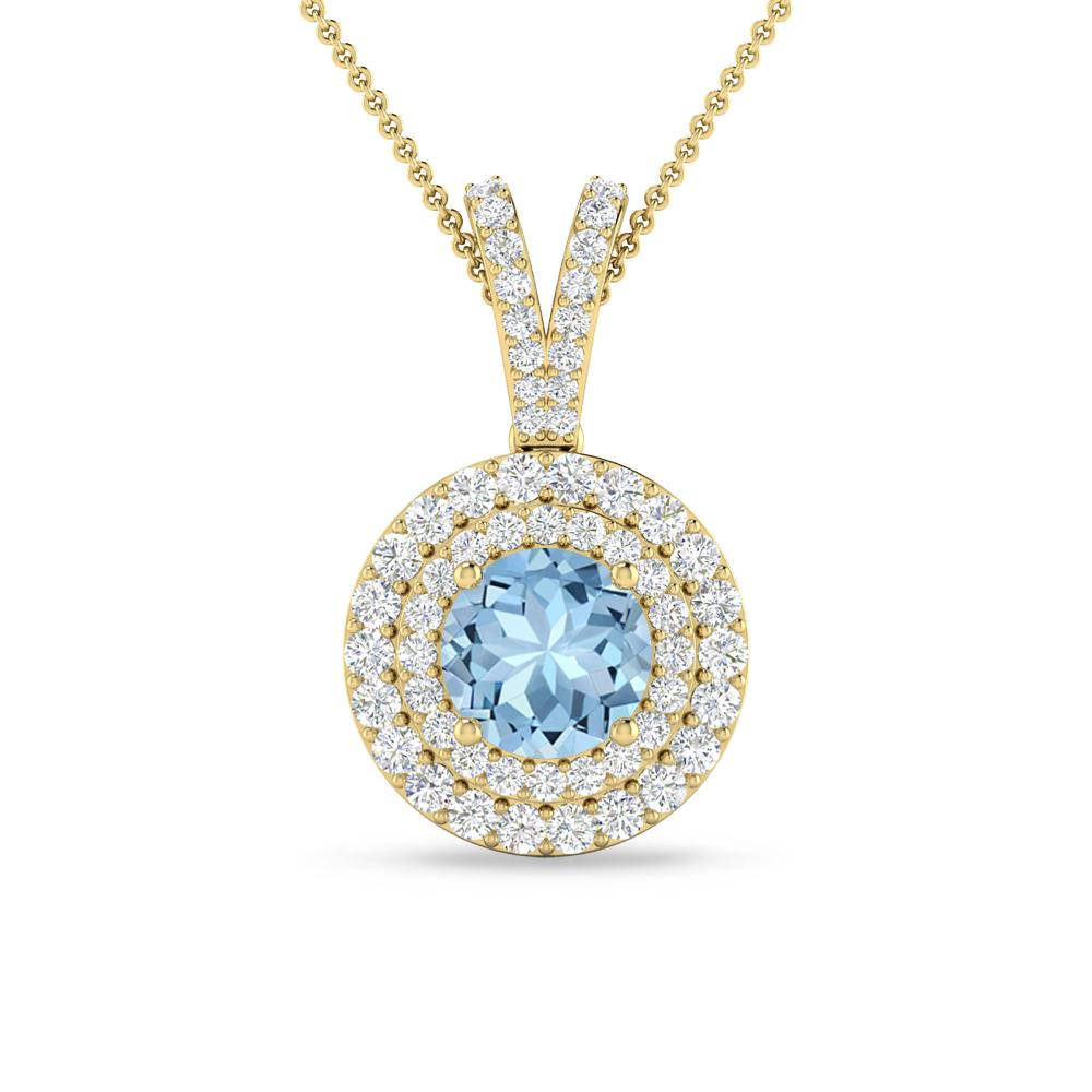 Yellow Gold - Aquamarine