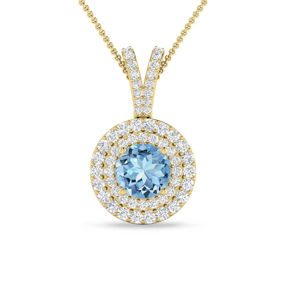 Yellow Gold - Aquamarine