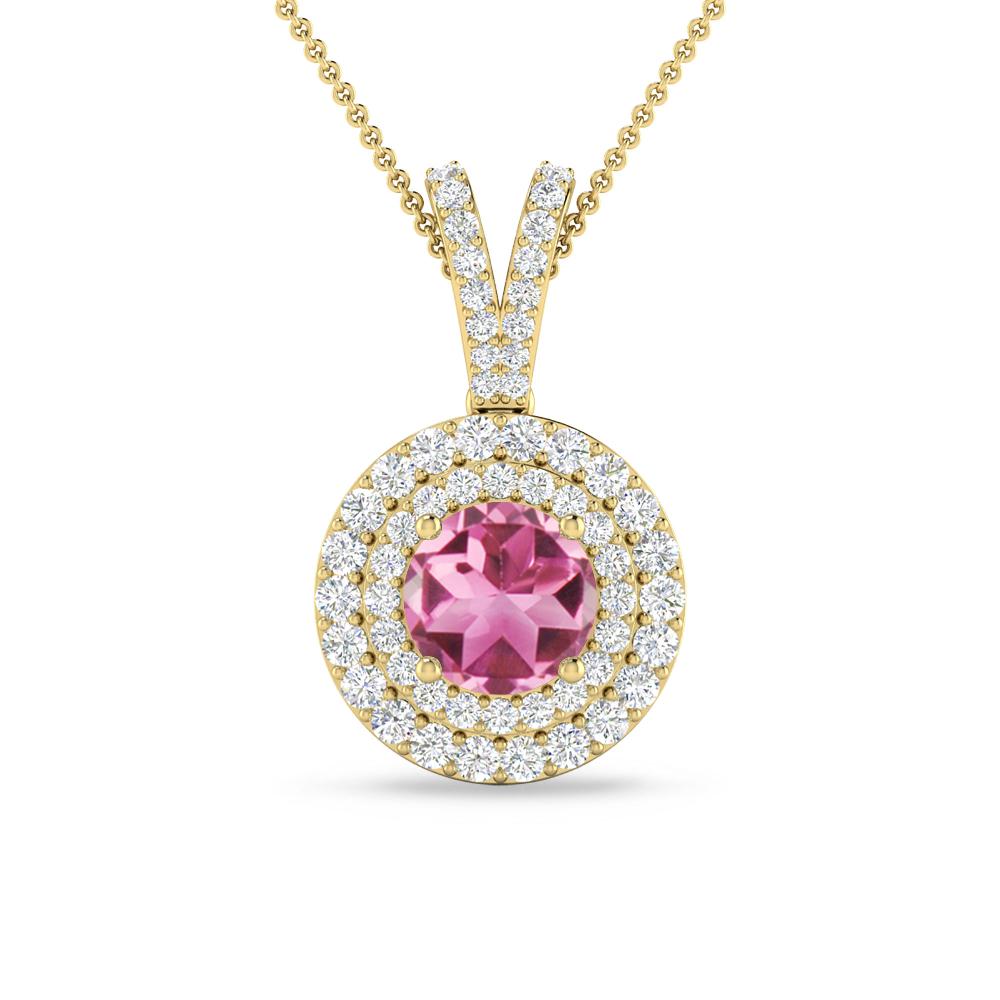 Yellow Gold - Pink Tourmaline