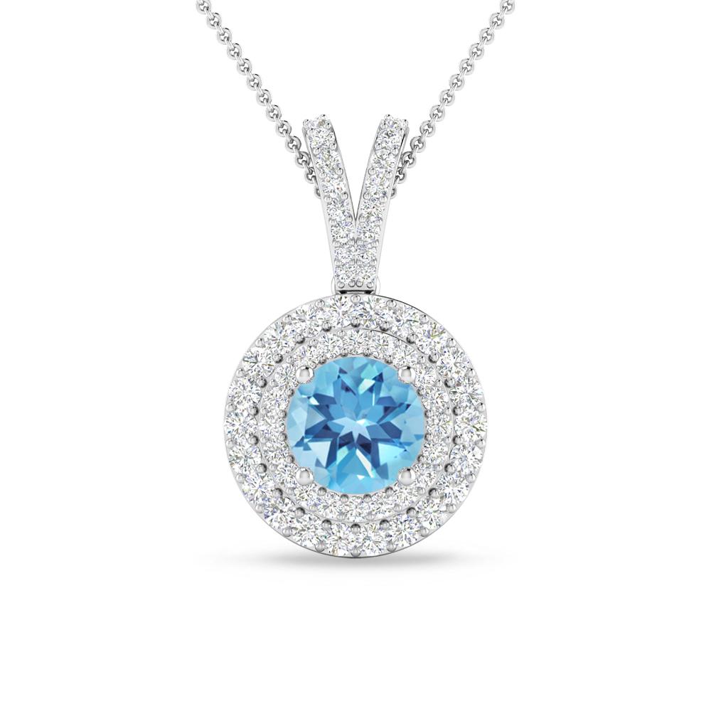 White Gold - Blue Topaz