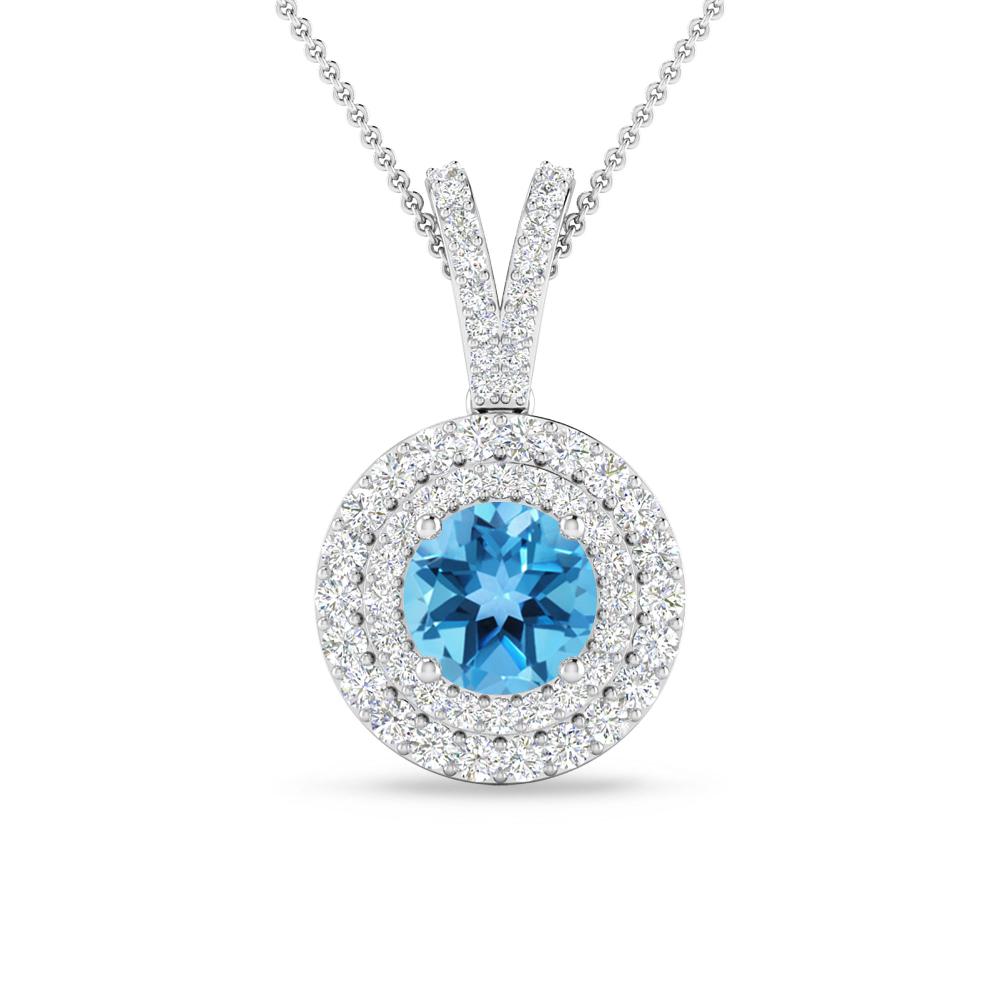 White Gold - Blue Topaz