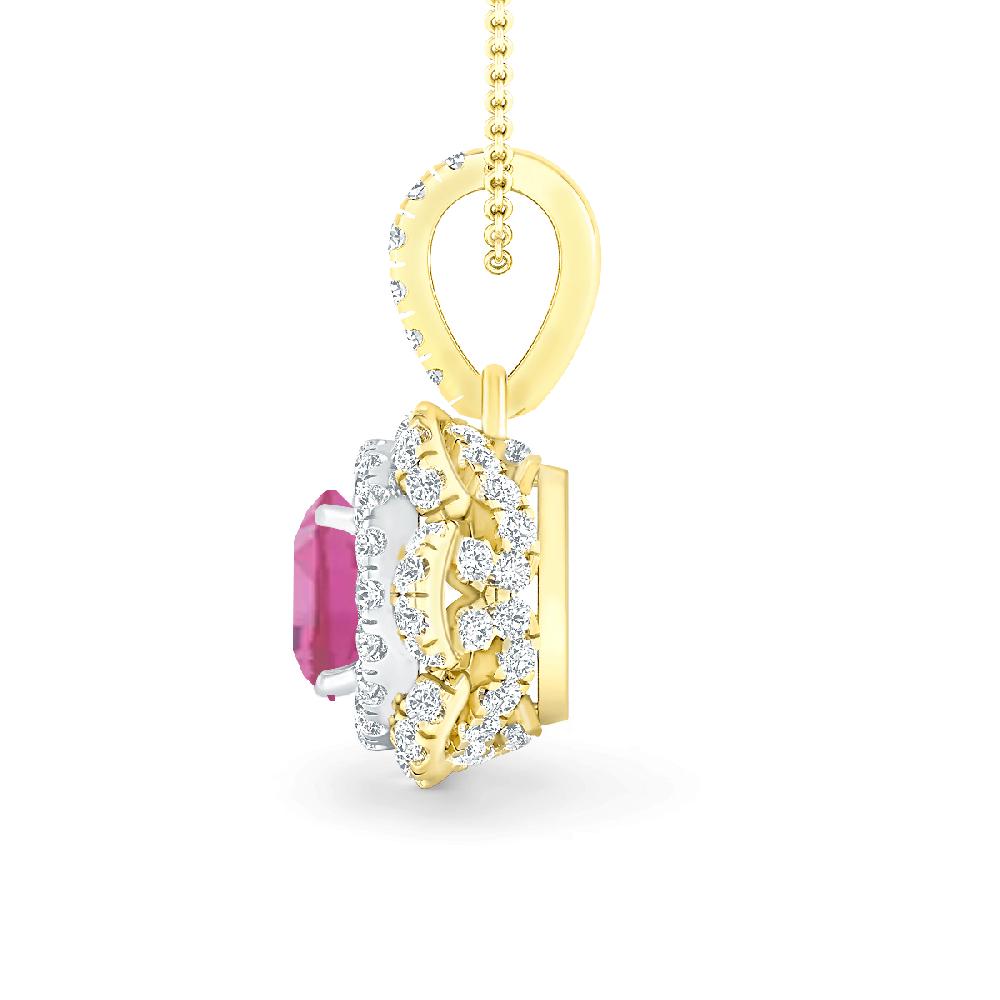 Yellow Gold - Pink Tourmaline