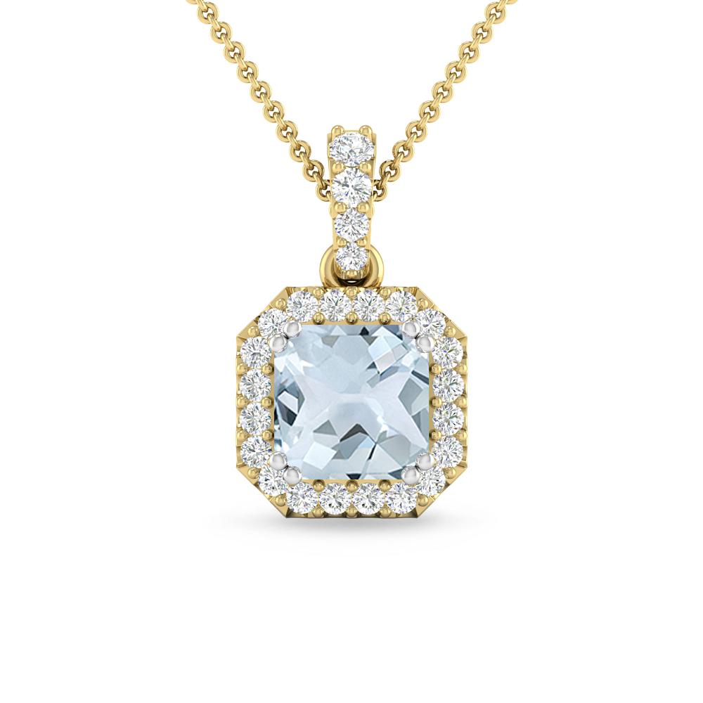 Yellow Gold - Aquamarine