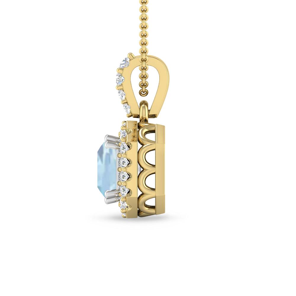 Yellow Gold - Aquamarine