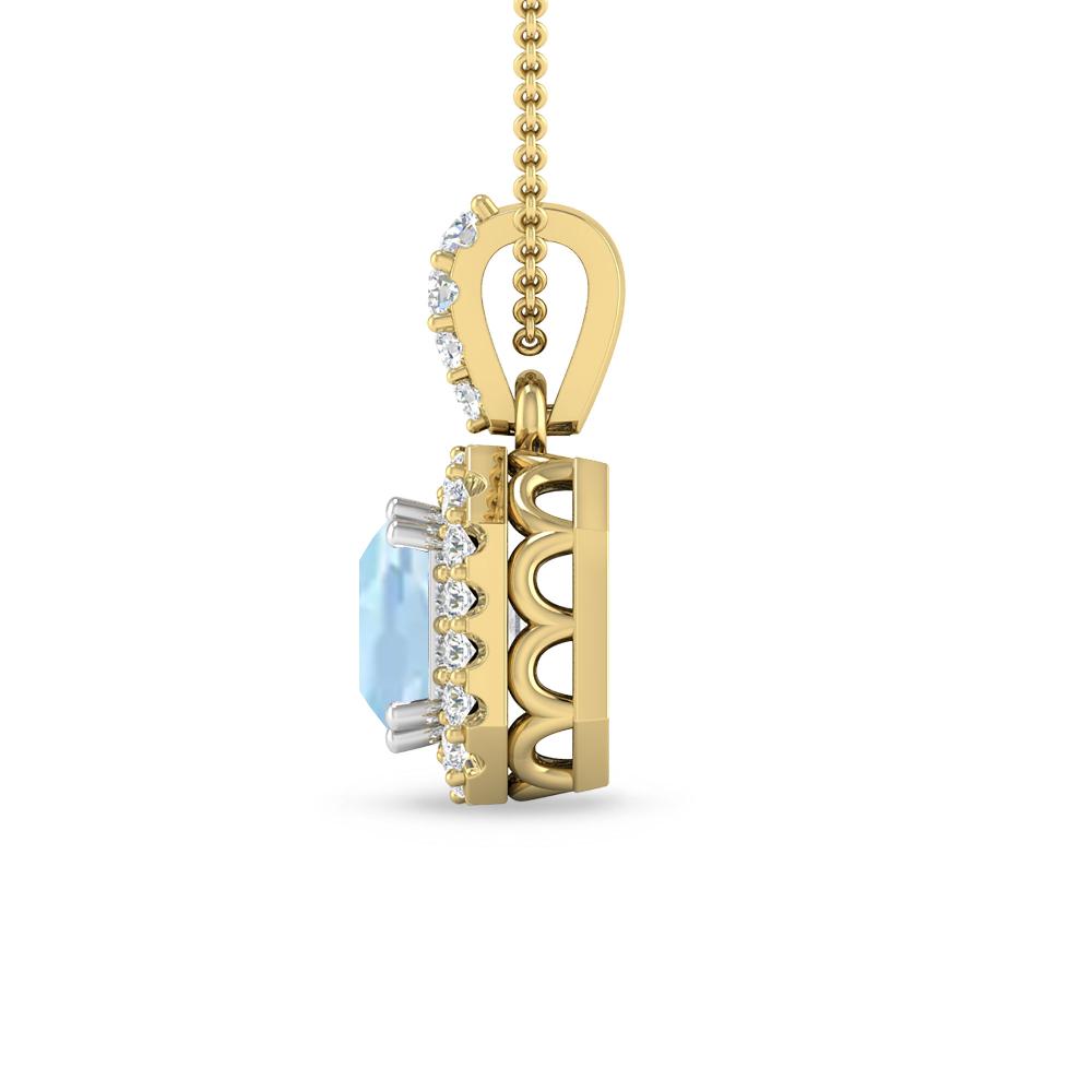 Yellow Gold - Aquamarine