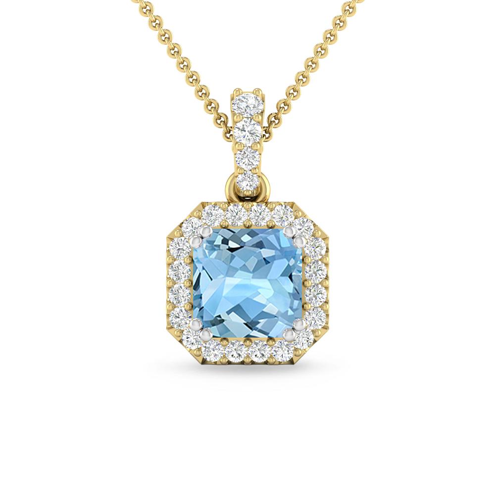 Yellow Gold - Aquamarine