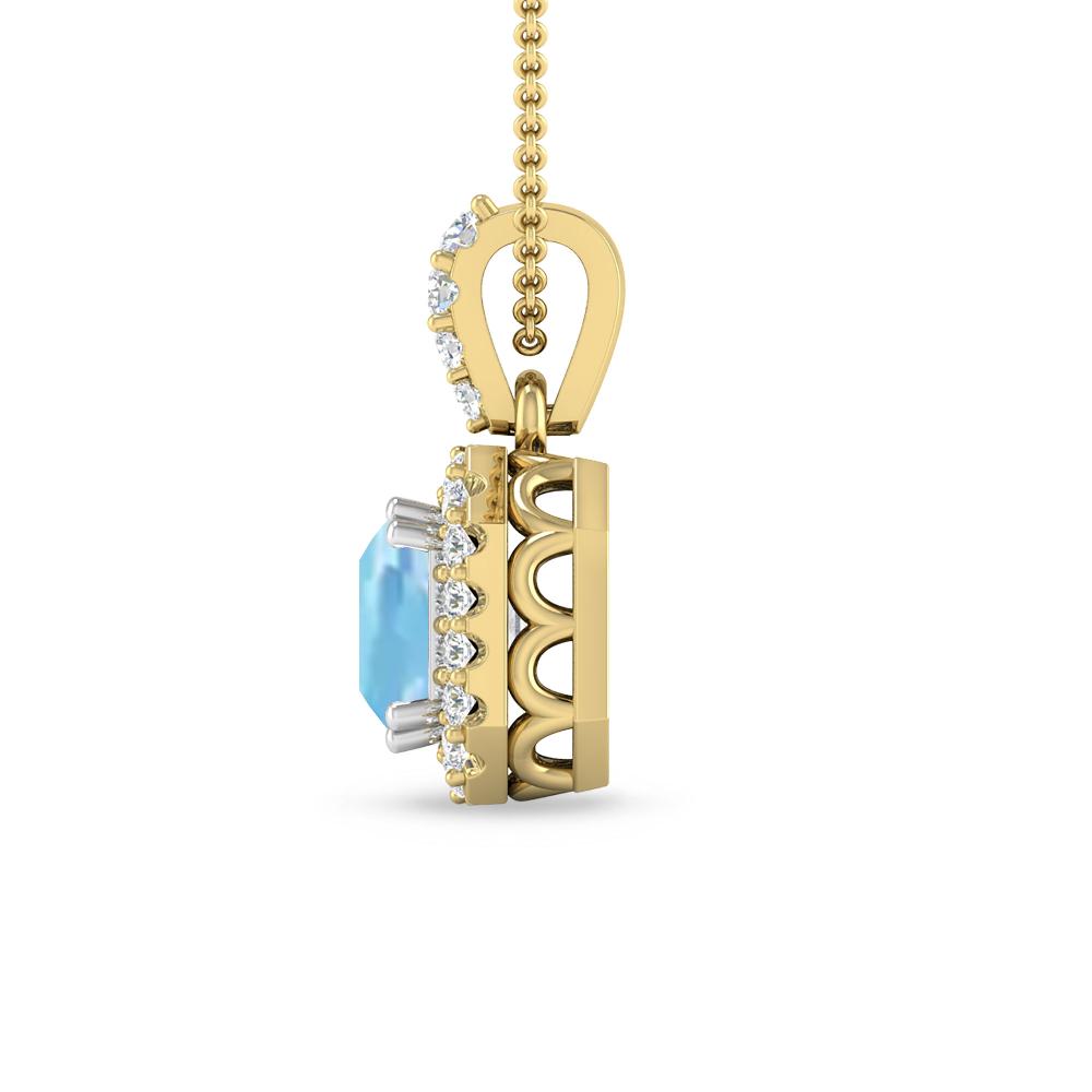 Yellow Gold - Aquamarine