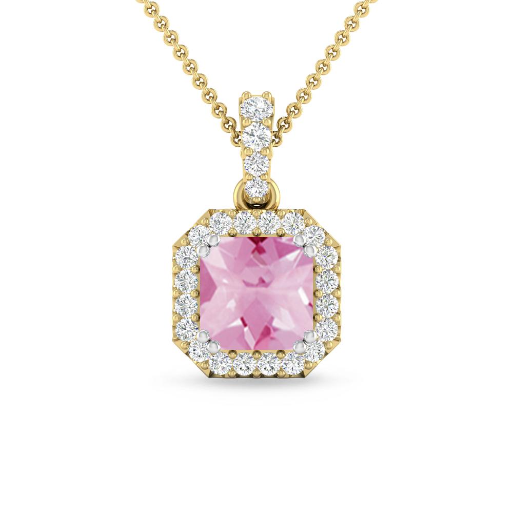 Yellow Gold - Pink Tourmaline