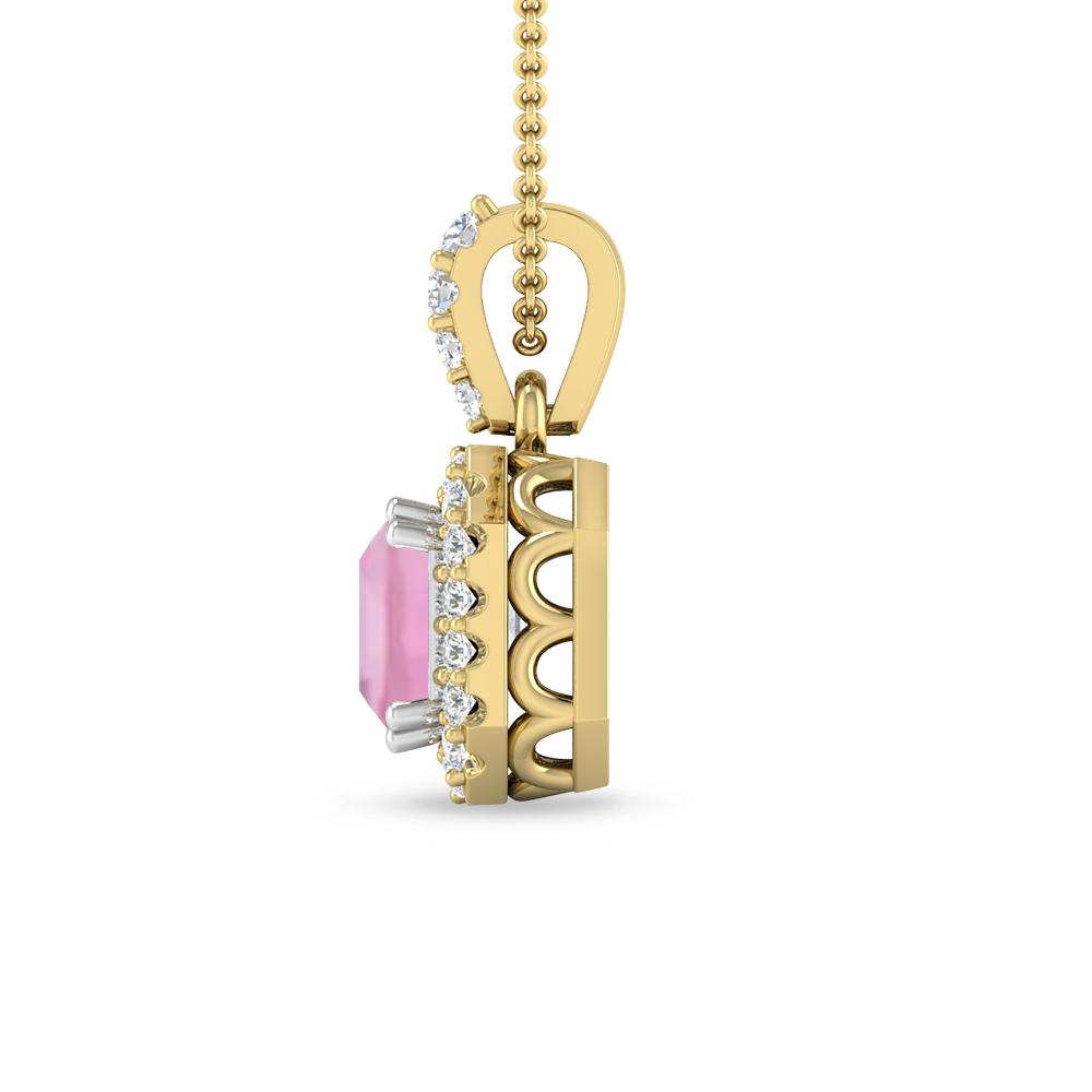 Yellow Gold - Pink Tourmaline