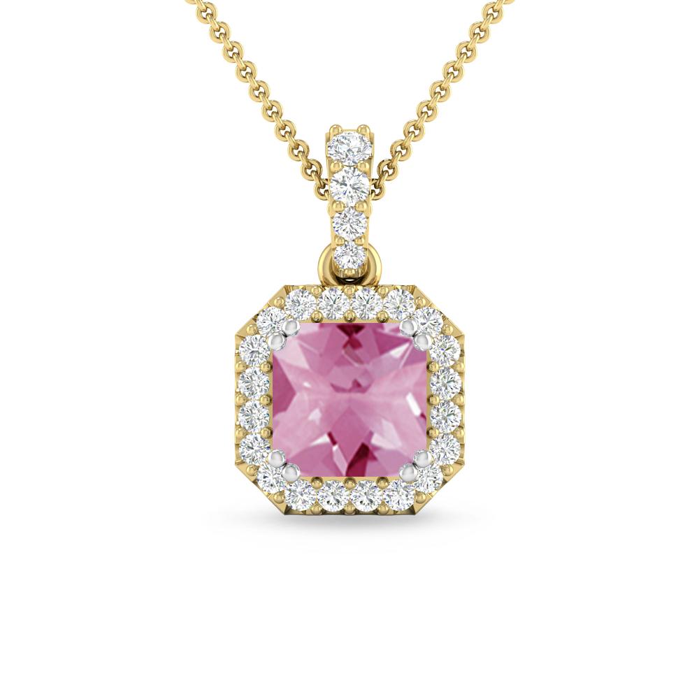 Yellow Gold - Pink Tourmaline