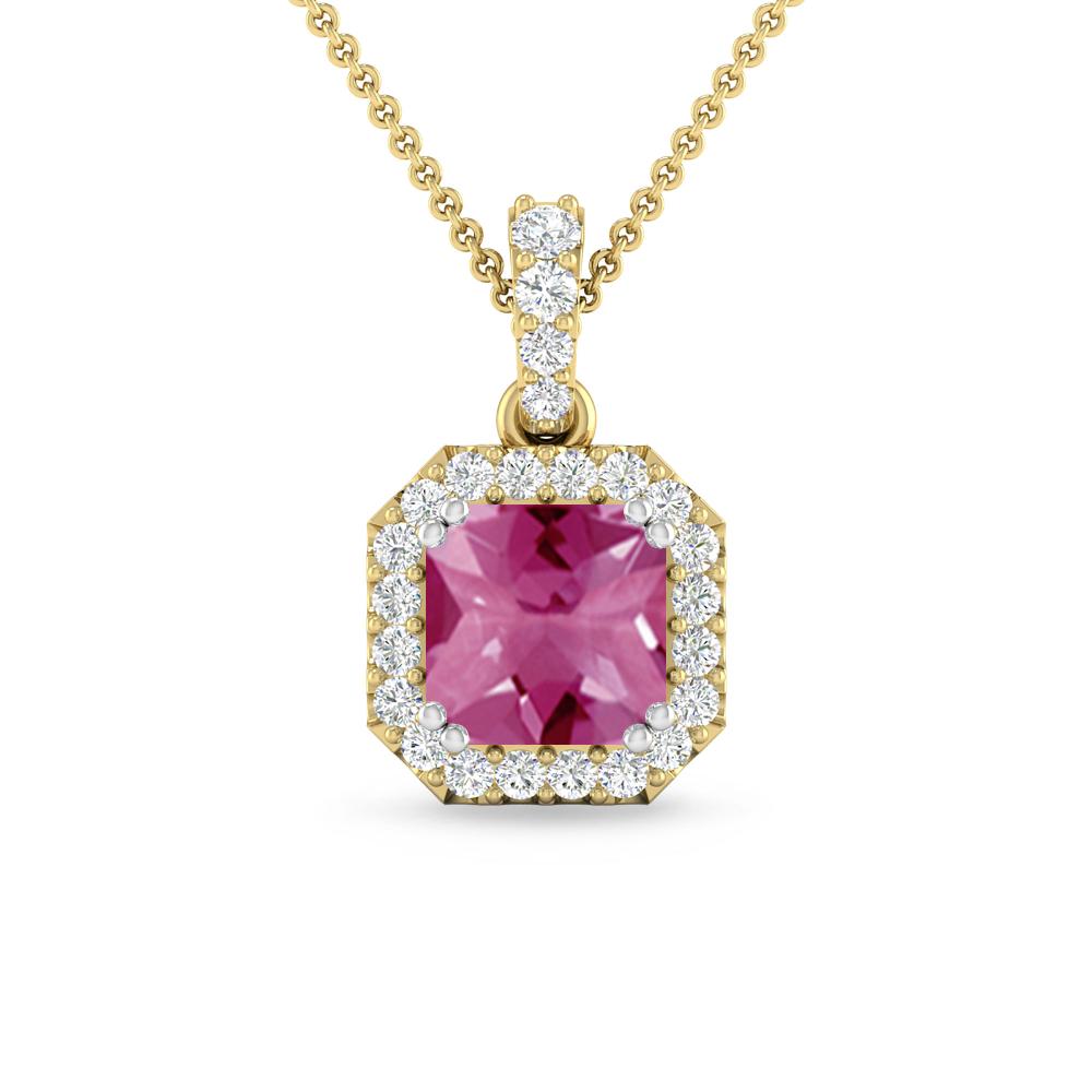 Yellow Gold - Pink Tourmaline