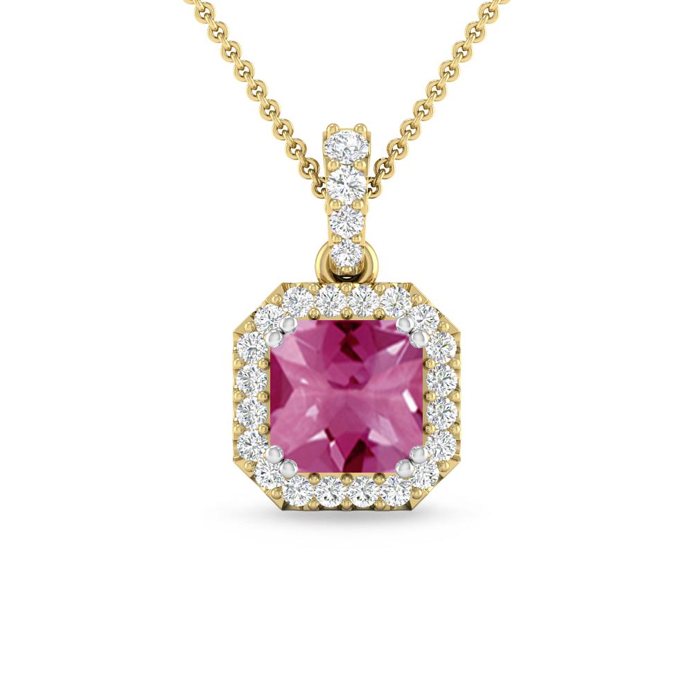 Yellow Gold - Pink Tourmaline