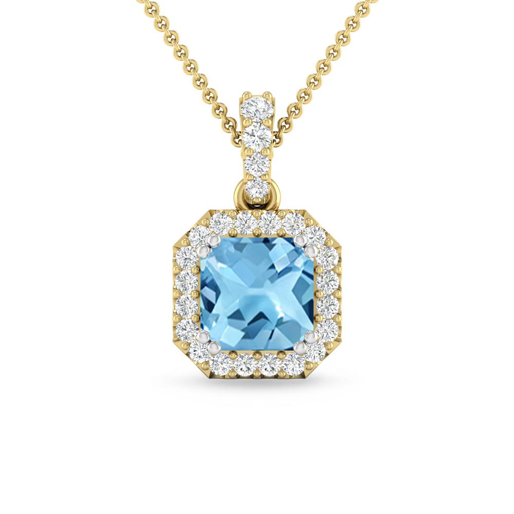 Yellow Gold - Blue Topaz