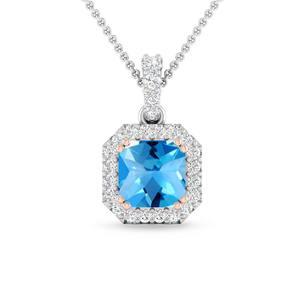 White Gold - Blue Topaz