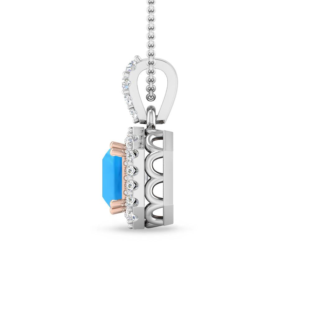 White Gold - Blue Topaz