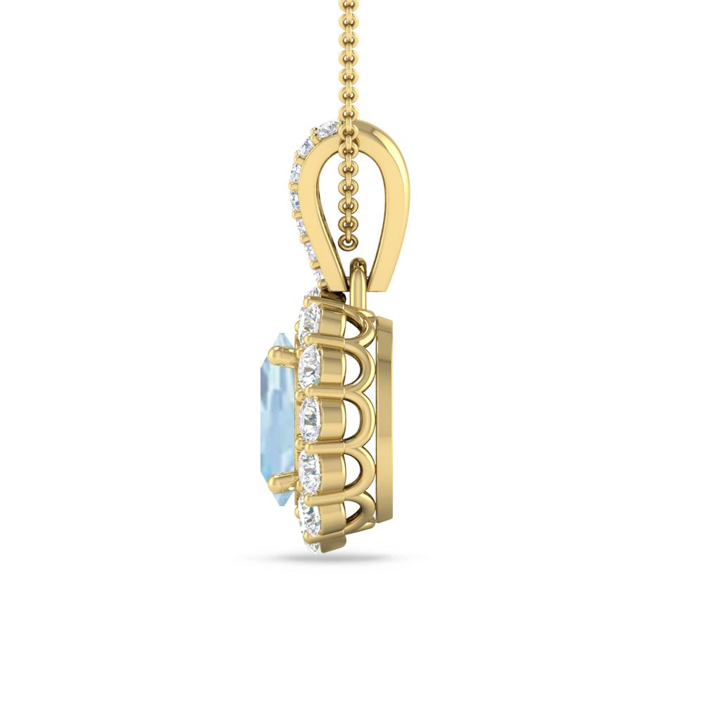 Yellow Gold - Aquamarine
