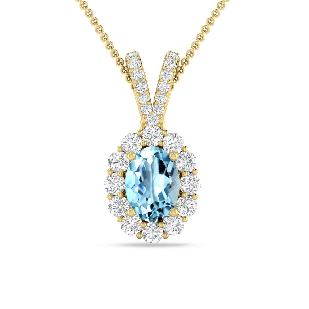 Yellow Gold - Aquamarine