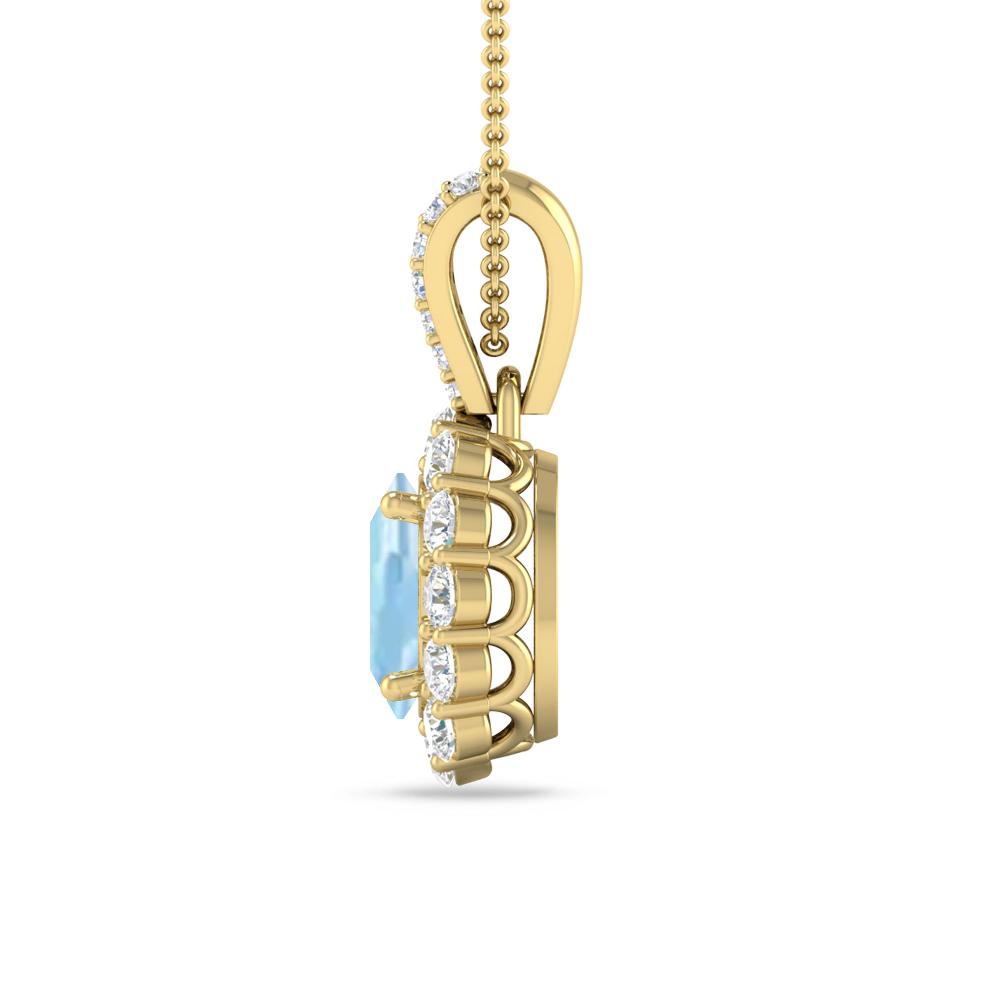 Yellow Gold - Aquamarine