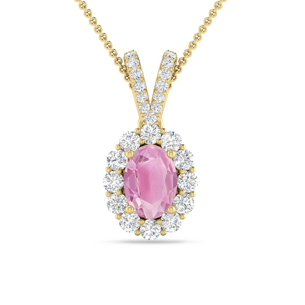 Yellow Gold - Pink Tourmaline