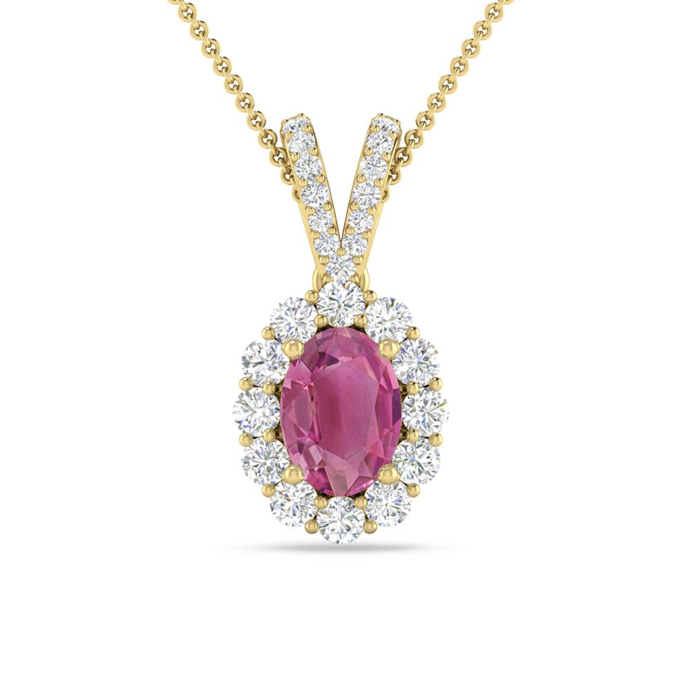 Yellow Gold - Pink Tourmaline