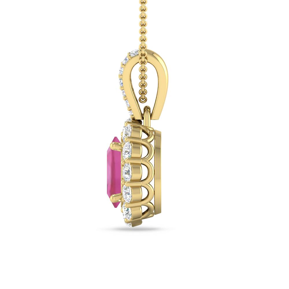 Yellow Gold - Pink Tourmaline