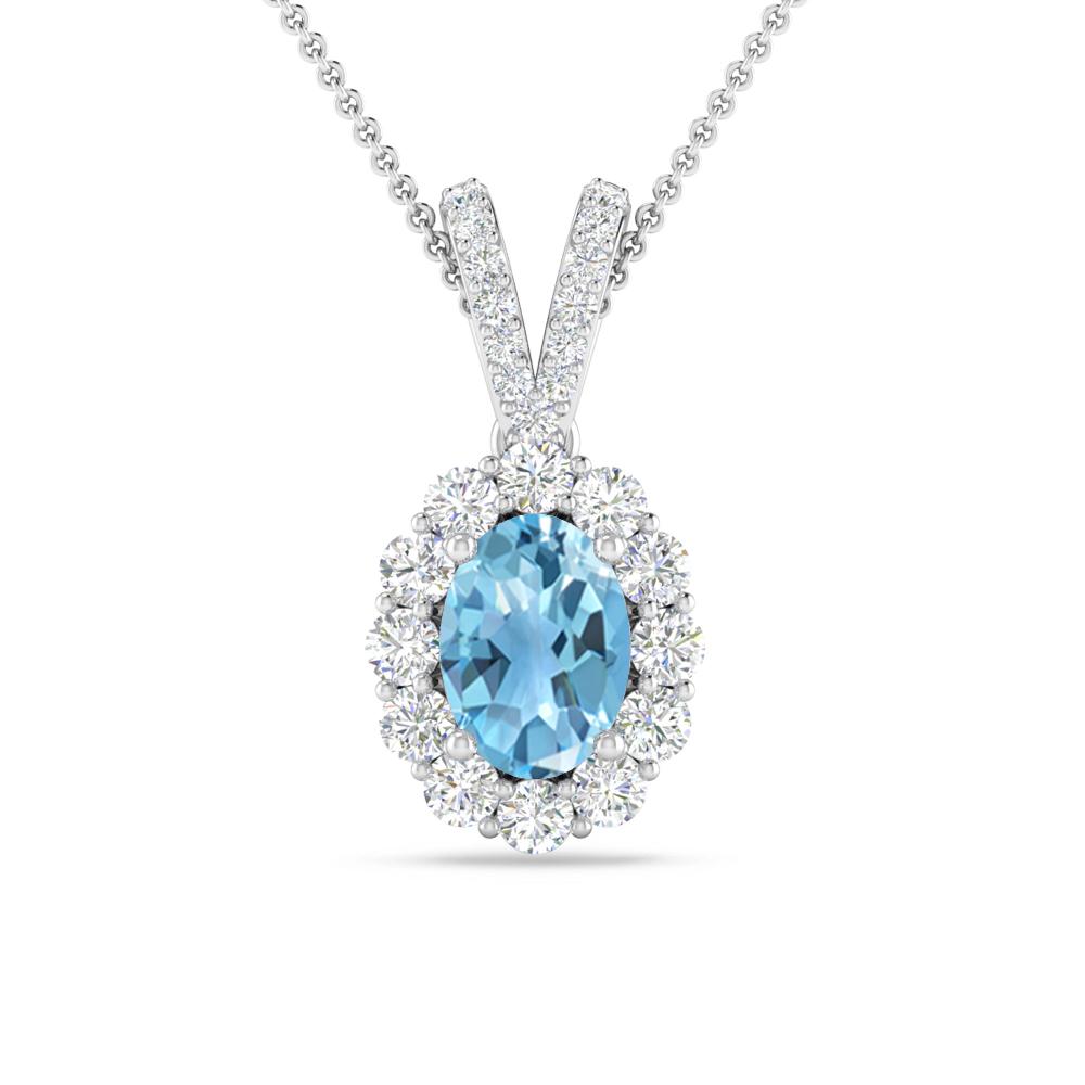 White Gold - Blue Topaz