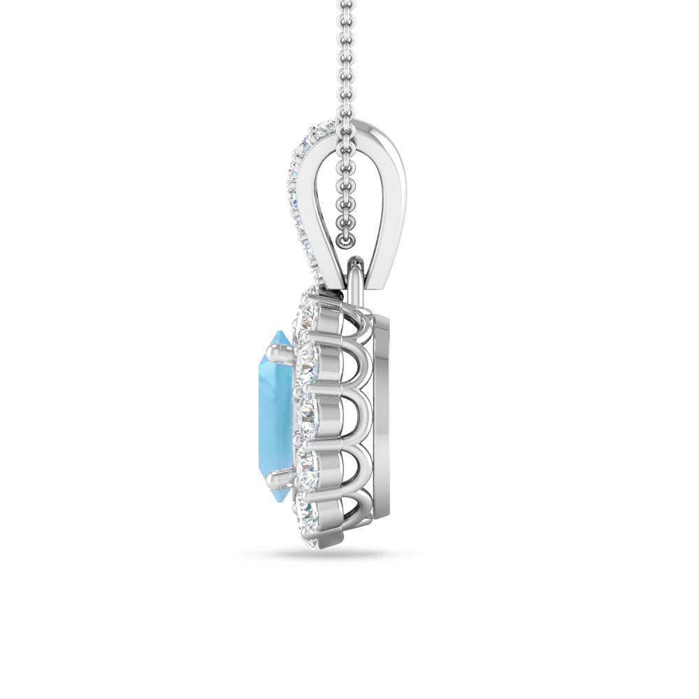 White Gold - Blue Topaz