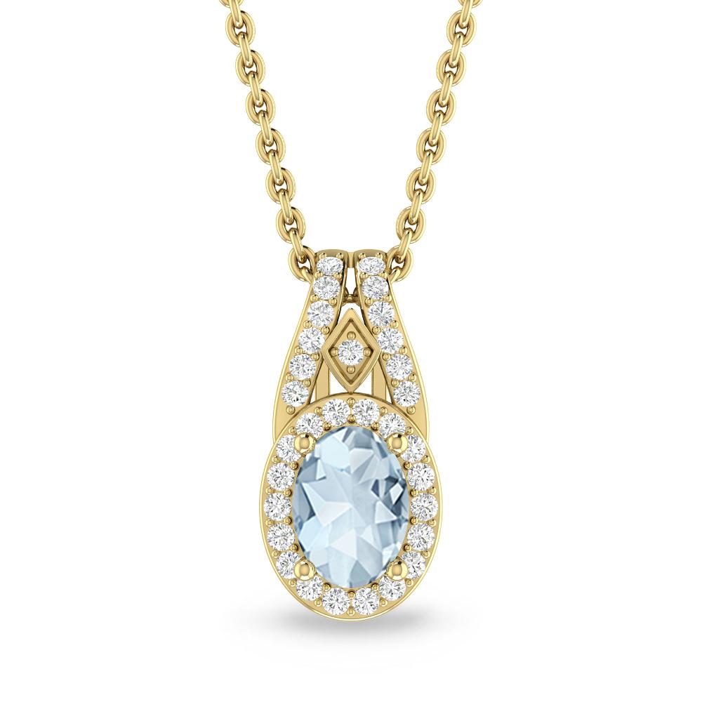 Yellow Gold - Aquamarine