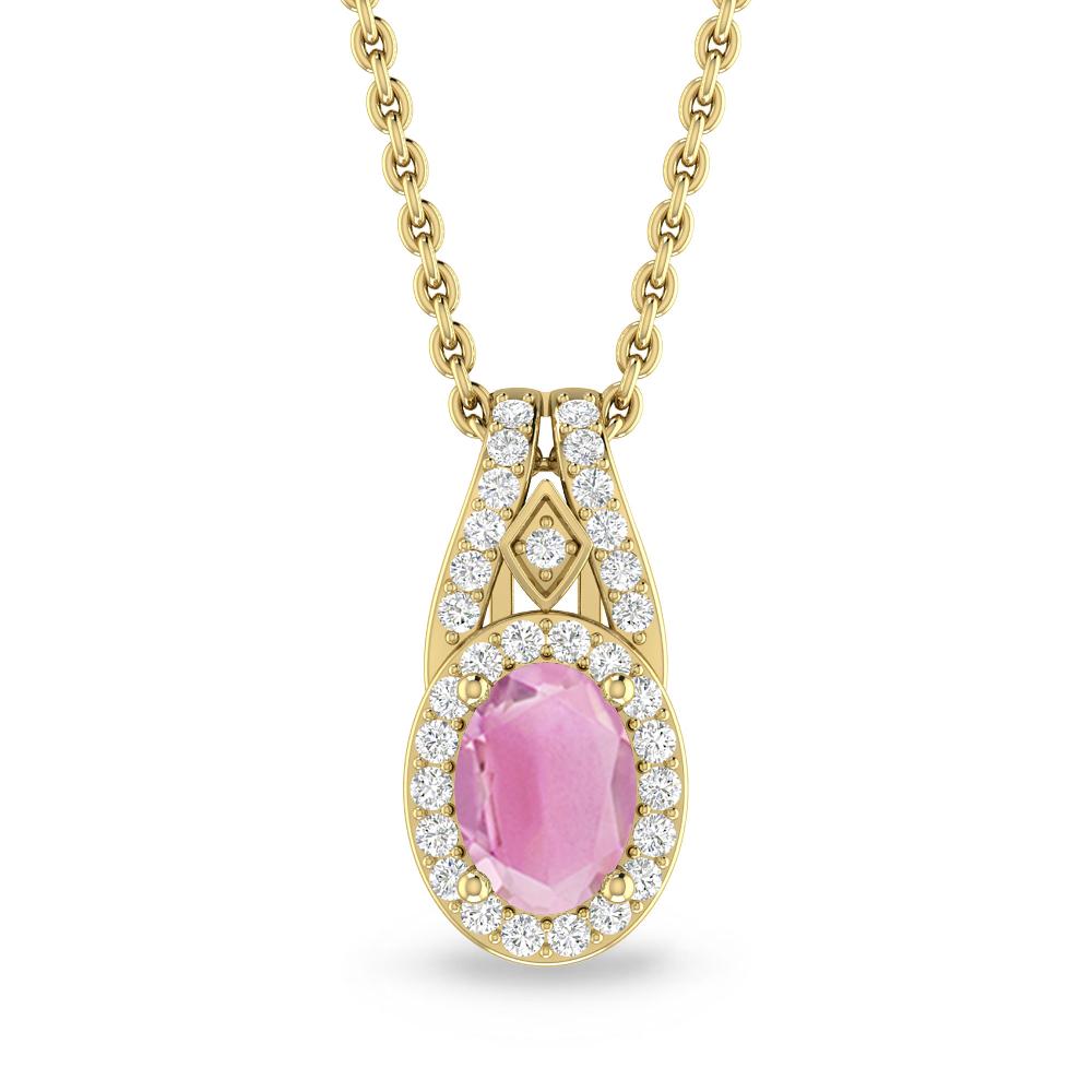 Yellow Gold - Pink Tourmaline