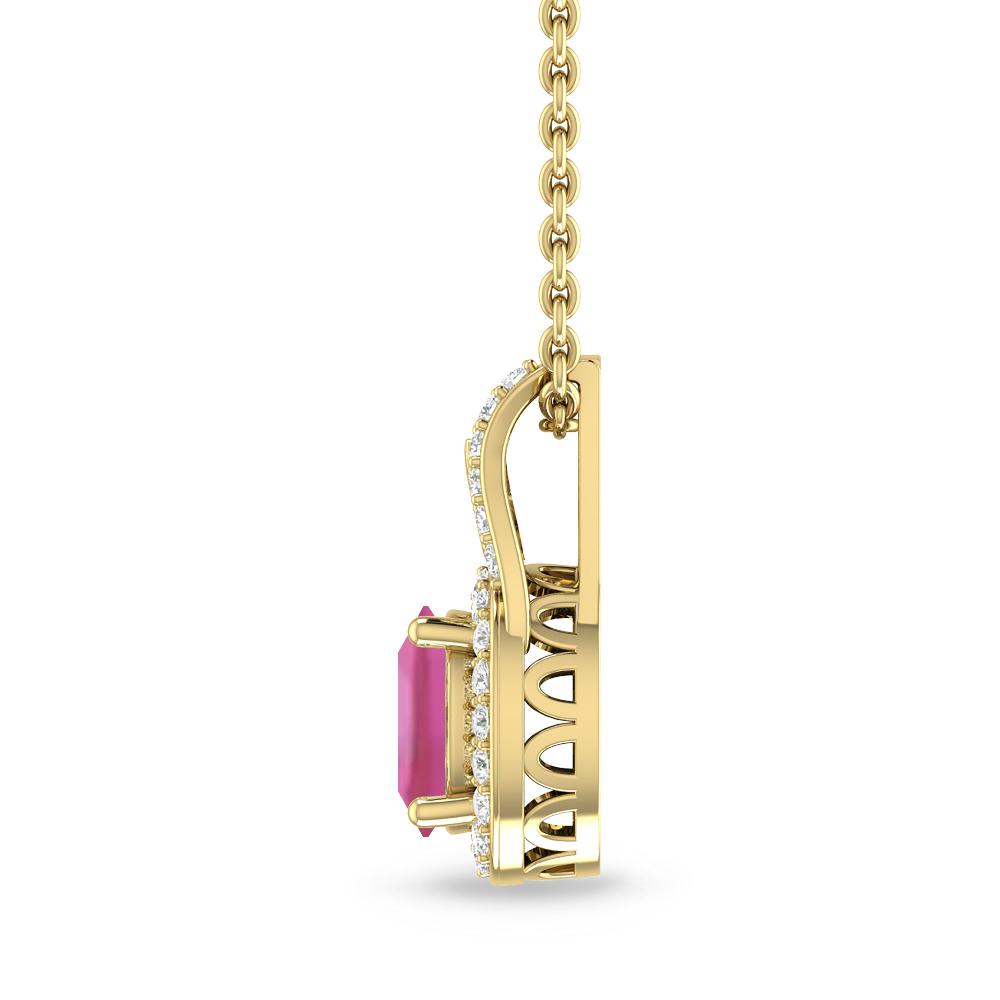 Yellow Gold - Pink Tourmaline