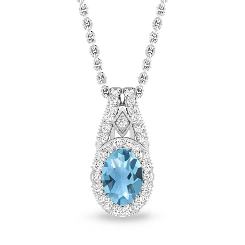 White Gold - Blue Topaz