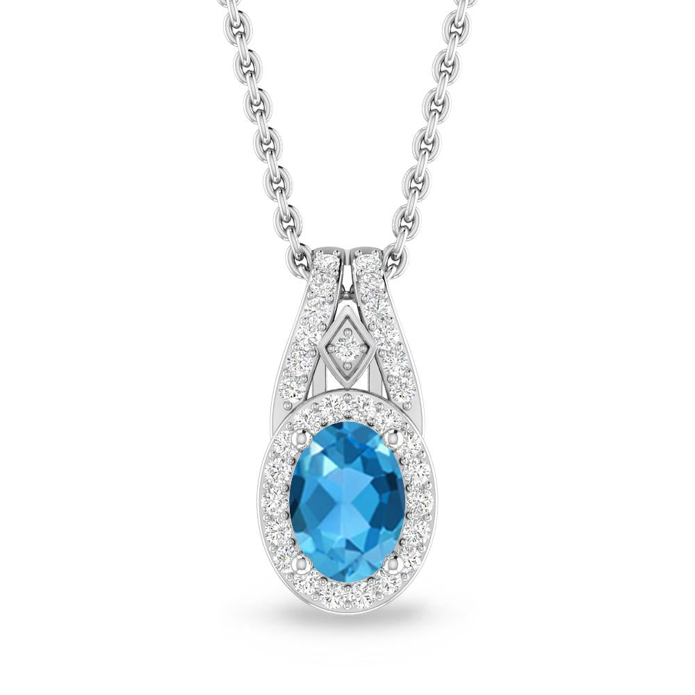 White Gold - Blue Topaz