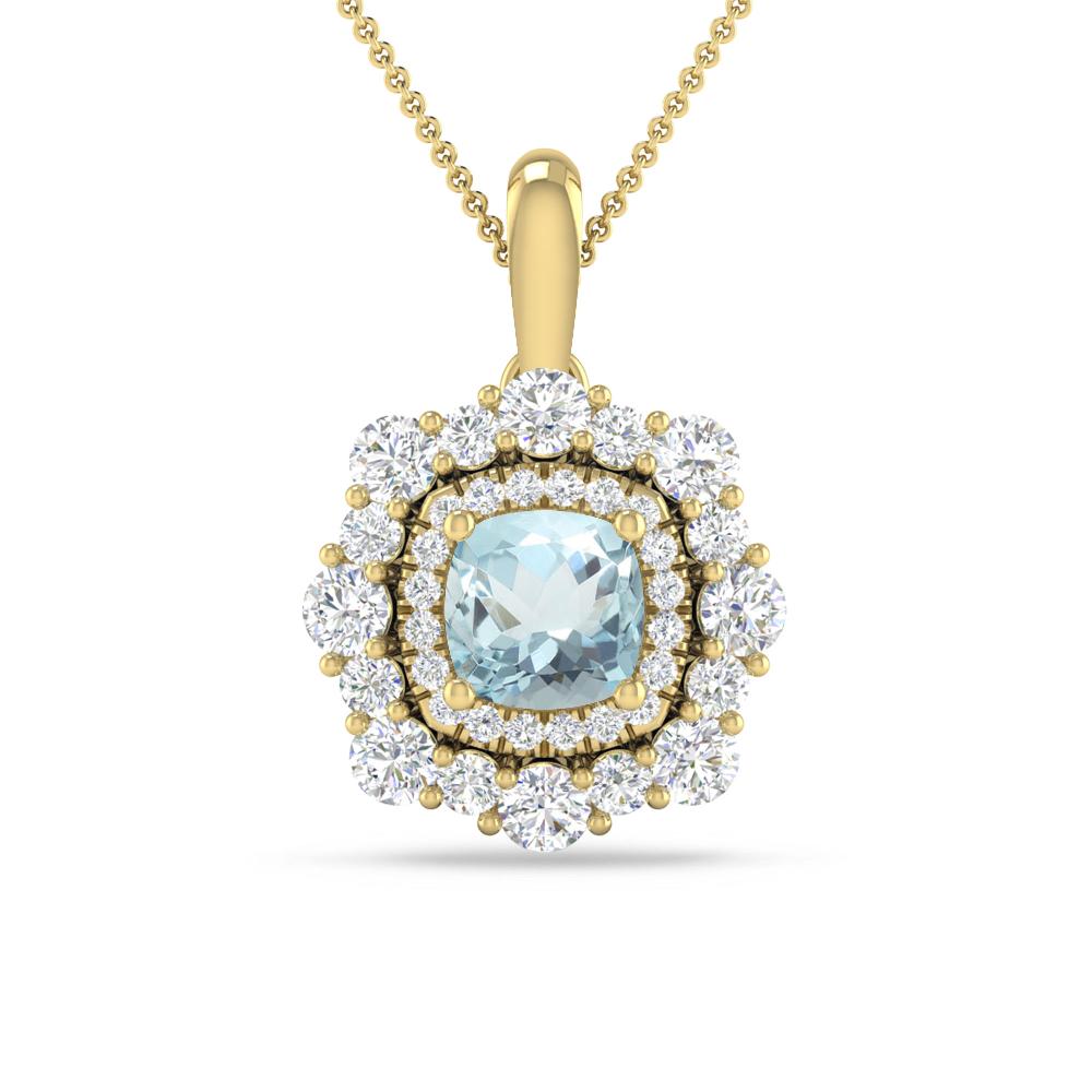 Yellow Gold - Aquamarine